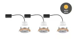 Zestaw oprawa do wbudowania LANATI COIN LED 3X 6W 470lm 84mm 2700K IP20 230V drewno / aluminium /czarny