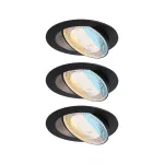 Zestaw opraw do wbudowania ANMUS LED DIM 3X5W 700lm 105mm 2700K-6500K IP20 230V czarny / aluminium