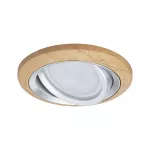 Oprawa do wbudowania LANATI COIN LED 6W 470lm 84mm 2700K IP20 230V drewno / aluminium /czarny