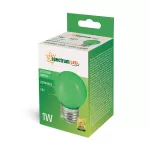 LED KULKA E-27 230V 1W ZIELONY SPECTRUM