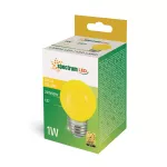 LED KULKA E-27 230V 1W ŻÓŁTY SPECTRUM