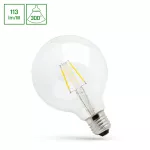 LED GLOB G95 COG E-27 230V 4W WW CLEAR SPECTRUM