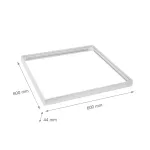 RAMKA DO MONTAŻU NATYNKOWEGO OPRAW ALGINE SLIM / BACKLIGHT SLIM 600x600x43 mm BIAŁY składana