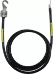 Kabel uziemiający 10 mm², dł. 1,55 m, końcówka kablowa otwarta M8/M10 i sworzeń o rozm. 16, kolor czarny EL16 L1.55M 1KSO 8.10 1SKS 16