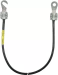 Kabel uziemiający 10 mm², dł. 0,2 m, końcówka kablowa otwarta M8/M10 i zamknięta M8, kolor czarny EL10 L0.20M 1KSO 8.10 1KSG 8