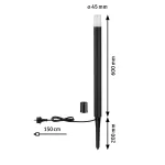 PAULMANN Oprawa ogrodowa FLAREA LED 3W 280 lm 3000K 600mm IP65 230V czarny / aluminium