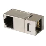 Adapter RJ45 kat. 6A STP Keystone Snap-In 90° metalowy obudowa