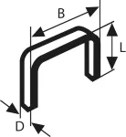 Zszywka z drutu płaskiego, typ 52 12,3 x 1,25 x 8 mm