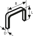 Zszywka, typ 53 Typ 53; L = 4,0 mm