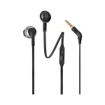 JBL T205 WIRED EARPHONES WITH MIC BLACK