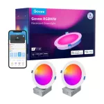 Govee B601B Smart LED Recessed Lights 2-Pack | Oprawa sufitowa LED | 4 cale, RGBWW, Wi-Fi, Bluetooth