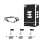 PAULMANN Base oprawa wbudowana ruchoma LED 3x5W 230V GU10 51mm Żelazo Szczotkowane/Metal