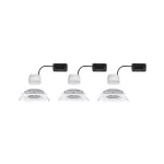 PAULMANN Oprawa do wbudowania NOVA COIN LED wychylna zestaw 3x6W 470lm 84x84mm 2700K IP23 230V biały mat