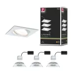 PAULMANN Oprawa do wbudowania NOVA COIN LED wychylna zestaw 3x6W 470lm 84x84mm 2700K IP23 230V biały mat