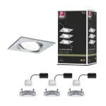 PAULMANN Oprawa do wbudowania NOVA COIN LED wychylna zestaw 3x6W 470lm 84x84mm 2700K IP23 230V aluminium