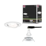 PAULMANN Oprawa do wbudowania NOVA LED DIM wychylna GU10 6.5W 460lm 84mm 2700K IP23 230V biały mat