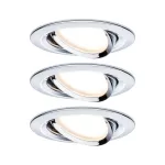 PAULMANN Oprawa do wbudowania NOVA LED DIM wychylna 3xGU10 6.5W 460lm 84mm 2700K IP23 230V chrom