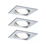 PAULMANN Oprawa do wbudowania NOVA LED DIM wychylna zestaw 3xGU10 6.5W 460lm 84x84mm 2700K IP23 230V chrom