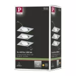 PAULMANN Oprawa do wbudowania NOVA LED DIM wychylna zestaw 3xGU10 6.5W 460lm 84x84mm 2700K IP23 230V chrom