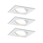 PAULMANN Oprawa do wbudowania NOVA COIN LED DIM wychylna 3x6W 470lm 84X84mm 2700K 230V biały mat