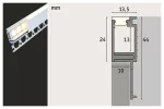 PAULMANN LumiTiles Border profil do wbudow 1m w zest dyfuzor Aluminium/Satynowy
