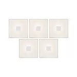 PAULMANN LumiTiles Basic Set Square 10x10cm 5x?W 2700K 12V Biały Tworzywo sztuczne/ Aluminium