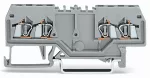 Podwójna złączka przelotowa 1,5 mm², szara 279-826