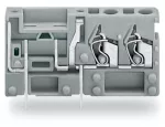 2-przew modul zł do płytek druk z mocowaniem bezpiecznika 2,5 mm² RM 5 mm, szara