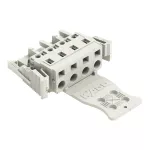 1-przewodowe gniazdo CAGE CLAMP®, pełna ochrona przed błędnym wetknięciem, jasnoszary 721-204/037-000/033-000