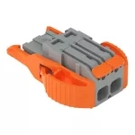 Gniazdo 1-przewodowe dźwignia Push-in CAGE CLAMP®, szary