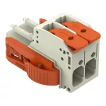 1-przewodowe gniazdo dźwignia Push-in CAGE CLAMP®, jasnoszary 831-1102/038-000