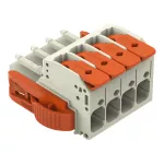 Gniazdo 1-przewodowe dźwignia Push-in CAGE CLAMP®, jasnoszary