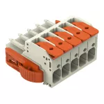 Gniazdo 1-przewodowe dźwignia Push-in CAGE CLAMP®, jasnoszary