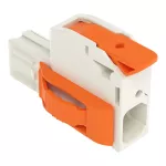 Gniazdo 1-przewodowe dźwignia Push-in CAGE CLAMP®, jasnoszary