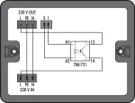 Skrzynka rozdzielcza schemat podłączenia przekaźnika, czarny