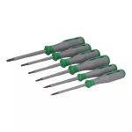 Zestaw wkrętaków VDE Torx® T8, T10, T15, T20, T25, T30, zielony/szary