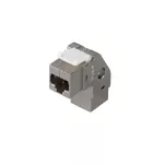 Adapter RJ45 kat. 6A STP Keystone Snap-In 90° kątowy metalowa obudowa