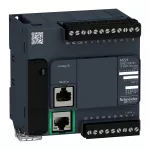 Modicon M221, sterownik kompaktowy, port szeregowy RJ45, Ethernet, 9 wejść, 7 wyjść tranzystorowych PNP, 24 VDC