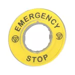 Harmony XB4 Etykieta do ESTOP "EMERGENCY STOP"