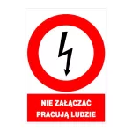 Znak elektryczny zakazu 148x210 