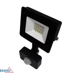 NAŚWIETLACZ LED SMD KASTEL 10W 4000K 800LM IP65 CZARNY CZ. PIR