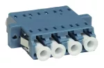 Adapter LC SM quad niebieski (z flanszą)