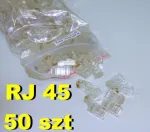 Wtyk RJ 45 Cat5e BEZBARWNY 8p8c UTP, drut (50 szt.)