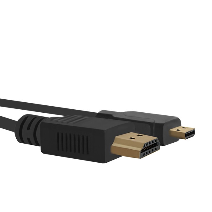 Qoltec Kabel HDMI| Micro HDMI | High speed| 4K | 30Hz | GOLD| 1m
