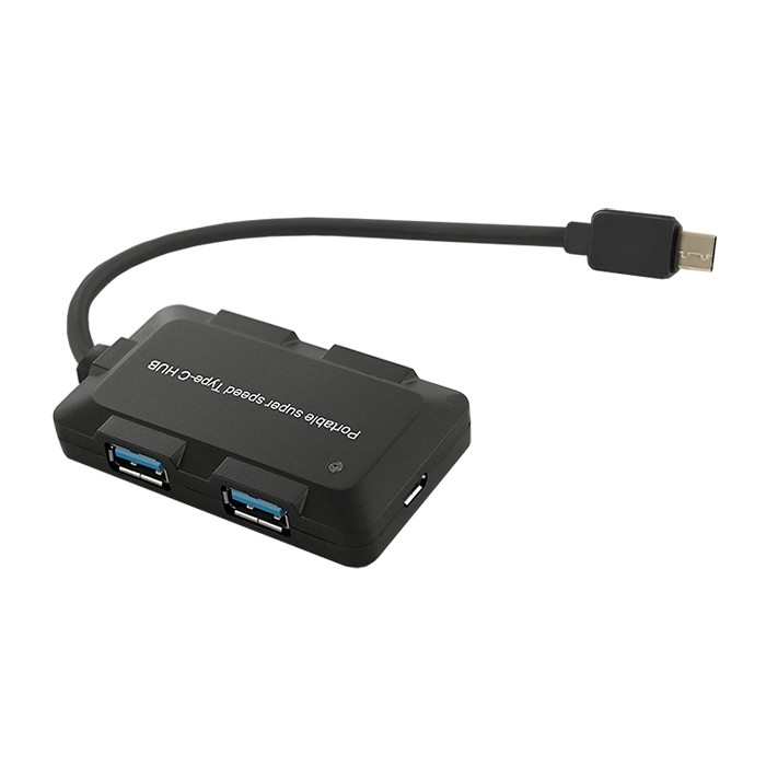 Qoltec Hub Adapter USB-C 3.1 5w1 | 4x USB 3.0 | micro USB