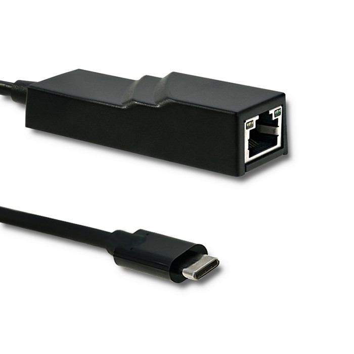 Qoltec Adapter USB typ C męski/ RJ-45 żeński | 20cm