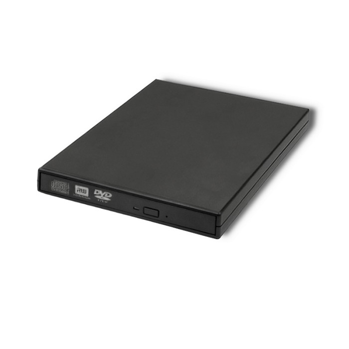 Qoltec Zewnętrzny Napęd Nagrywarka Odtwarzacz płyt CD DVD | USB 2.0 | Czarny