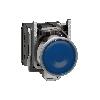 Harmony XB4 Przycisk płaski niebieski żarówka BA9s 110/120V transformator metalowy 1NO + 1NC