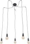 QUALLE BLACK LAMPA WISZĄCA 5 PŁE_27 - LED Max 15W