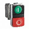 Harmony XB4 Przycisk podwójny zielony/czerwony, metalowy I/O